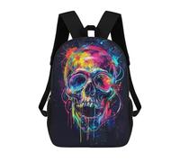 sinyumoney Mochila Escolar Infantil Impresa En 3D Skull Expression Mochilas De Viaje De Alta Capacidad Para Niños Mochilas De Libros De Moda Mochila Escolar Infantil 17inch