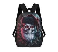 sinyumoney Mochila Escolar Infantil Impresa En 3D Skull Santa with Red Eyes Para Niños Mochilas De Viaje De Alta Capacidad Bolsas Para Libros Mochila Escolar Infantil Mochila 17inch