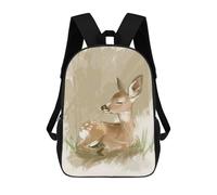 sinyumoney Mochila Escolar Infantil Impresa En 3D Sleeping Baby Deer Nursery Illustration Mochila Mochilas Deportivas Para Niños Y Niñas Mochila De Moda 17inch