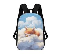 sinyumoney Mochila Escolar Infantil Impresa En 3D Sleeping Baby Red Fox Mochilas Para Libros Mochilas Escolares De Viaje De Alta Capacidad Para Niños/estudiantes/adultos 17inch