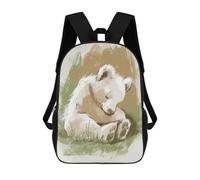 sinyumoney Mochila Escolar Infantil Impresa En 3D Sleeping Bear Cub Nursery Illustration Para Niños, Mochila De Viaje De Alta Capacidad, Mochila Informal Para Niños 17inch