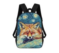 sinyumoney Mochila Escolar Infantil Impresa En 3D Sleeping Fox Starry Night Art Mochilas De Viaje De Alta Capacidad Para Niños Mochilas De Libros De Moda Mochila Escolar Infantil 17inch