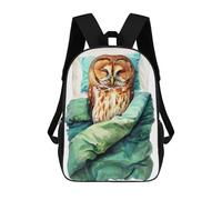 sinyumoney Mochila Escolar Infantil Impresa En 3D Sleeping Owl Bird Art Mochilas De Viaje De Alta Capacidad Para Niños Mochilas De Libros De Moda Mochila Escolar Infantil 17inch