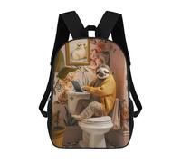 sinyumoney Mochila Escolar Infantil Impresa En 3D Sloth Funny Toilet Laptop Para Niños, Mochila De Viaje De Alta Capacidad, Mochila Informal Para Niños 17inch