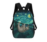 sinyumoney Mochila Escolar Infantil Impresa En 3D Sloth in Starry Night Jungle Mochila Escolar Infantil Mochilas De Viaje Mochilas De Moda Mochilas De Gran Capacidad 17inch