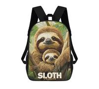 sinyumoney Mochila Escolar Infantil Impresa En 3D Sloth Mom And Baby Mochila De Viaje De Alta Capacidad Para Libros Mochilas De Moda Para Niños Mochila Escolar Informal 17inch