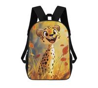 sinyumoney Mochila Escolar Infantil Impresa En 3D Smiling Cheetah in Autumn Mochila Mochilas Deportivas Para Niños Y Niñas Mochila De Moda 17inch