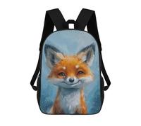 sinyumoney Mochila Escolar Infantil Impresa En 3D Smiling Fox Painting Mochila De Viaje De Alta Capacidad Para Libros Mochilas De Moda Para Niños Mochila Escolar Informal 17inch