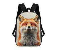 sinyumoney Mochila Escolar Infantil Impresa En 3D Smiling Fox Portrait Mochila Mochilas Deportivas Para Niños Y Niñas Mochila De Moda 17inch