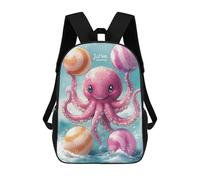 sinyumoney Mochila Escolar Infantil Impresa En 3D Smiling Octopus Just Keep Swimming Para Niños, Mochila De Viaje De Alta Capacidad, Mochila Informal Para Niños 17inch
