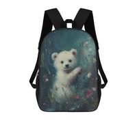 sinyumoney Mochila Escolar Infantil Impresa En 3D Smiling Polar Bear Cub Para Niños, Mochila De Viaje De Alta Capacidad, Mochila Informal Para Niños 17inch