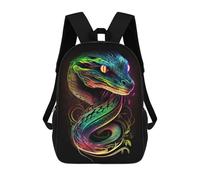 sinyumoney Mochila Escolar Infantil Impresa En 3D Snake Neon Art Mochila Escolar Infantil Mochilas De Viaje Mochilas De Moda Mochilas De Gran Capacidad 17inch