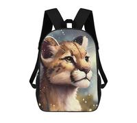sinyumoney Mochila Escolar Infantil Impresa En 3D Snowy Leopard Cub Gazing Mochila Mochilas Deportivas Para Niños Y Niñas Mochila De Moda 17inch