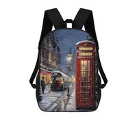 sinyumoney Mochila Escolar Infantil Impresa En 3D Snowy London Call Mochilas Para Libros Mochilas De Viaje Informales Mochila De Gran Capacidad Para Niños 17inch