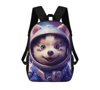 sinyumoney Mochila Escolar Infantil Impresa En 3D Space Baby Husky Mochila De Viaje De Alta Capacidad Para Libros Mochilas De Moda Para Niños Mochila Escolar Informal 17inch