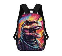sinyumoney Mochila Escolar Infantil Impresa En 3D Space Dinosaur Astronaut Art Print -4 17inch Para Niños, Mochila De Viaje De Alta Capacidad, Mochila Escolar De Moda Para Niños