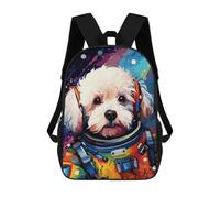 sinyumoney Mochila Escolar Infantil Impresa En 3D Space Pup Adventure -28 17inch Para Niños, Mochila De Viaje De Alta Capacidad, Mochila Escolar De Moda Para Niños