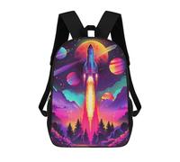 sinyumoney Mochila Escolar Infantil Impresa En 3D Space Rocket Adventure Mochilas De Moda Informales Mochilas Infantiles Mochila Informal Para Exteriores Bolsas De Viaje Bonitas 17inch