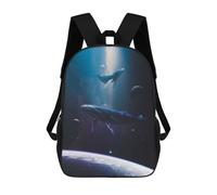sinyumoney Mochila Escolar Infantil Impresa En 3D Space Whales Mochila Mochilas Deportivas Para Niños Y Niñas Mochila De Moda 17inch
