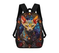 sinyumoney Mochila Escolar Infantil Impresa En 3D Sphynx Cat Colorful Mochilas Para Libros Mochilas De Viaje Informales Mochila De Gran Capacidad Para Niños 17inch