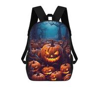 sinyumoney Mochila Escolar Infantil Impresa En 3D Spooky Jack-o-Lanterns Mochila Mochilas Deportivas Para Niños Y Niñas Mochila De Moda 17inch