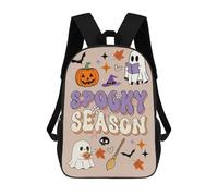 sinyumoney Mochila Escolar Infantil Impresa En 3D Spooky Season Book Ghost Mochila Escolar Infantil Mochilas De Viaje Mochilas De Moda Mochilas De Gran Capacidad 17inch