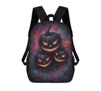sinyumoney Mochila Escolar Infantil Impresa En 3D Spooky Stacked Halloween Pumpkins Mochila Mochilas Deportivas Para Niños Y Niñas Mochila De Moda 17inch