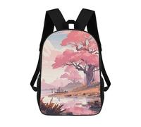 sinyumoney Mochila Escolar Infantil Impresa En 3D Spring Shoreline Mochila Mochilas Deportivas Para Niños Y Niñas Mochila De Moda 17inch