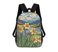 sinyumoney Mochila Escolar Infantil Impresa En 3D Stained Glass Daffodils Mochilas De Moda Informales Mochilas Infantiles Mochila Informal Para Exteriores Bolsas De Viaje Bonitas 17inch