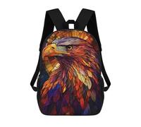 sinyumoney Mochila Escolar Infantil Impresa En 3D Stained Glass Eagle Mochila Escolar Infantil Mochilas De Viaje Mochilas De Moda Mochilas De Gran Capacidad 17inch