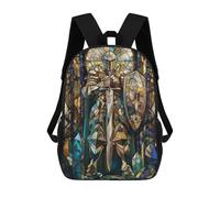 sinyumoney Mochila Escolar Infantil Impresa En 3D Stained Glass Sentinel Mochilas Para Libros Mochilas Escolares De Viaje De Alta Capacidad Para Niños/estudiantes/adultos 17inch