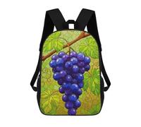 sinyumoney Mochila Escolar Infantil Impresa En 3D Stained Glass Style Grape Illustration Mochila De Viaje De Alta Capacidad Para Libros Mochilas De Moda Para Niños Mochila Escolar Informal 17inch