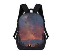 sinyumoney Mochila Escolar Infantil Impresa En 3D Stargazing Adventure in The Mountains 17inch Para Niños, Mochila De Viaje De Alta Capacidad, Mochila Escolar De Moda Para Niños