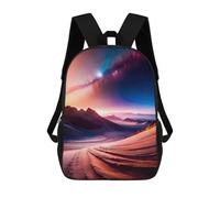 sinyumoney Mochila Escolar Infantil Impresa En 3D Starry Mountain Serenade 17inch Para Niños, Mochila De Viaje De Alta Capacidad, Mochila Escolar De Moda Para Niños
