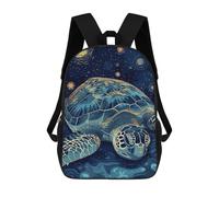 sinyumoney Mochila Escolar Infantil Impresa En 3D Starry Night Sea Turtle Illustration Mochilas De Viaje De Alta Capacidad Para Niños Mochilas De Libros De Moda Mochila Escolar Infantil 17inch