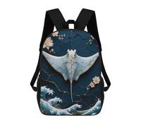 sinyumoney Mochila Escolar Infantil Impresa En 3D Stingray Kintsugi Art Mochilas Para Libros Mochilas De Viaje Informales Mochila De Gran Capacidad Para Niños 17inch