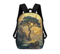 sinyumoney Mochila Escolar Infantil Impresa En 3D Stone Mosaic Golden Tree Mochilas De Viaje De Alta Capacidad Para Niños Mochilas De Libros De Moda Mochila Escolar Infantil 17inch