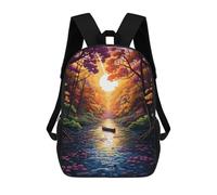 sinyumoney Mochila Escolar Infantil Impresa En 3D Sunset Forest Pathway Mochilas De Viaje De Alta Capacidad Para Niños Mochilas De Libros De Moda Mochila Escolar Infantil 17inch