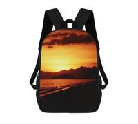 sinyumoney Mochila Escolar Infantil Impresa En 3D Sunset on The Beach Mochila Mochilas Deportivas Para Niños Y Niñas Mochila De Moda 17inch