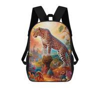 sinyumoney Mochila Escolar Infantil Impresa En 3D Surreal Leopard Safari 2 Mochila Mochilas Deportivas Para Niños Y Niñas Mochila De Moda 17inch