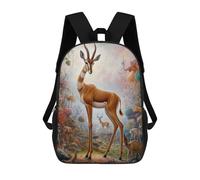 sinyumoney Mochila Escolar Infantil Impresa En 3D Surreal Whimsical Gazelle Mochila Mochilas Deportivas Para Niños Y Niñas Mochila De Moda 17inch