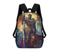 sinyumoney Mochila Escolar Infantil Impresa En 3D Sword Paladin Stained Glas Mochila Mochilas Deportivas Para Niños Y Niñas Mochila De Moda 17inch