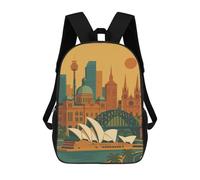 sinyumoney Mochila Escolar Infantil Impresa En 3D Sydney, Australia Skyline Illustration Mochila Escolar Infantil Mochilas De Viaje Mochilas De Moda Mochilas De Gran Capacidad 17inch