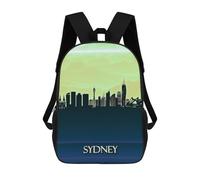 sinyumoney Mochila Escolar Infantil Impresa En 3D Sydney City Skyline Mochila Mochilas Deportivas Para Niños Y Niñas Mochila De Moda 17inch