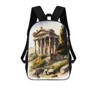sinyumoney Mochila Escolar Infantil Impresa En 3D Temple of Artemis Turkey Mochila De Viaje De Alta Capacidad Para Libros Mochilas De Moda Para Niños Mochila Escolar Informal 17inch