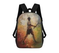 sinyumoney Mochila Escolar Infantil Impresa En 3D Tennis Player Oil Painting Mochila Escolar Infantil Mochilas De Viaje Mochilas De Moda Mochilas De Gran Capacidad 17inch