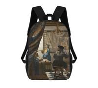 sinyumoney Mochila Escolar Infantil Impresa En 3D The Art of Painting Mochilas Para Libros Mochilas De Viaje Informales Mochila De Gran Capacidad Para Niños 17inch