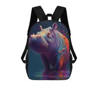 sinyumoney Mochila Escolar Infantil Impresa En 3D The Cozy Hippo Mochila Escolar Infantil Mochilas De Viaje Mochilas De Moda Mochilas De Gran Capacidad 17inch