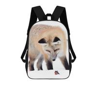 sinyumoney Mochila Escolar Infantil Impresa En 3D The Fox And The Bullfinch Mochilas De Viaje De Alta Capacidad Para Niños Mochilas De Libros De Moda Mochila Escolar Infantil 17inch