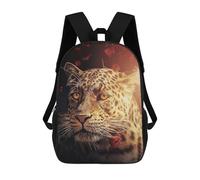 sinyumoney Mochila Escolar Infantil Impresa En 3D The Leopard with The Rose Mochilas Para Libros Mochilas De Viaje Informales Mochila De Gran Capacidad Para Niños 17inch